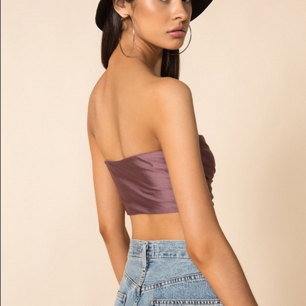 Superdown Strapless Crop Top - image 3
